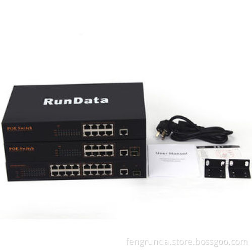 24-port 19" Rack Mount PoE Switch, 24-port 10/100Mbit PoE+2 Gigabit ComboNew
